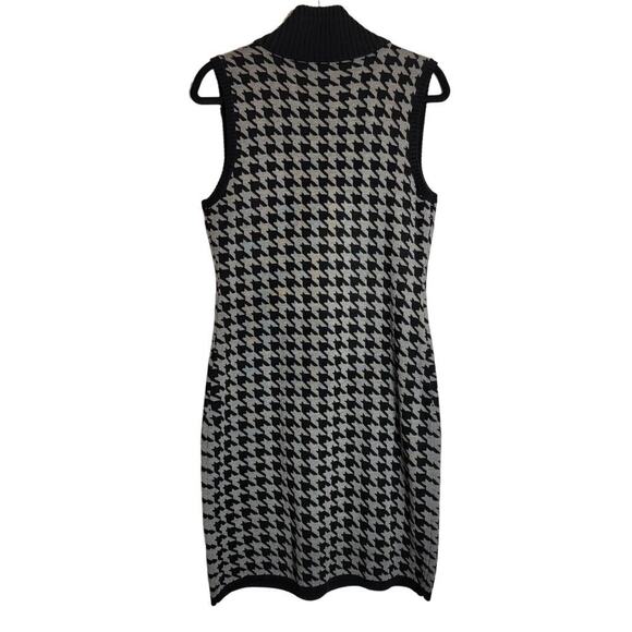 Calvin Klein Houndstooth Dark Academia Sleeveless Sweater Dress Petite Small 341 - Picture 2 of 10